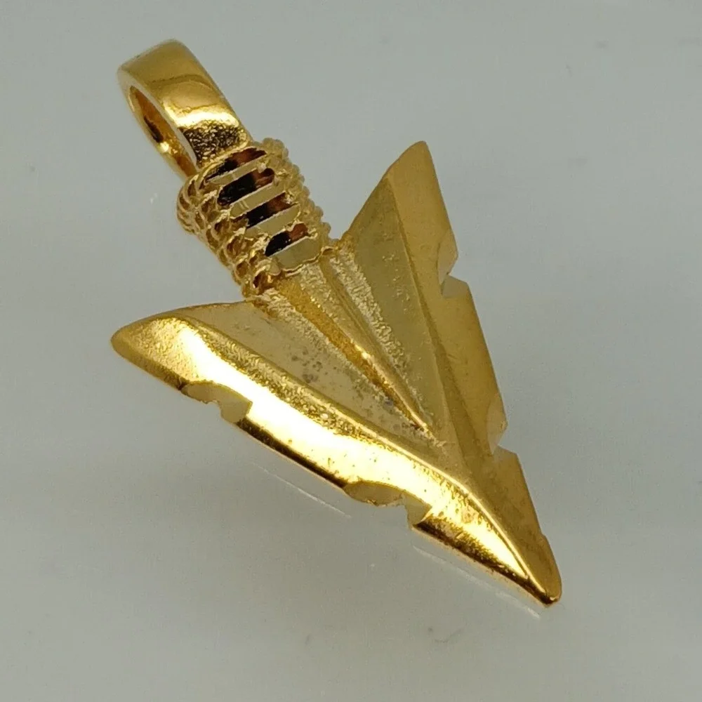 Karatbond Vintage Y2K Gold  Western Arrowhead Pendant Made in USA New Old Stock